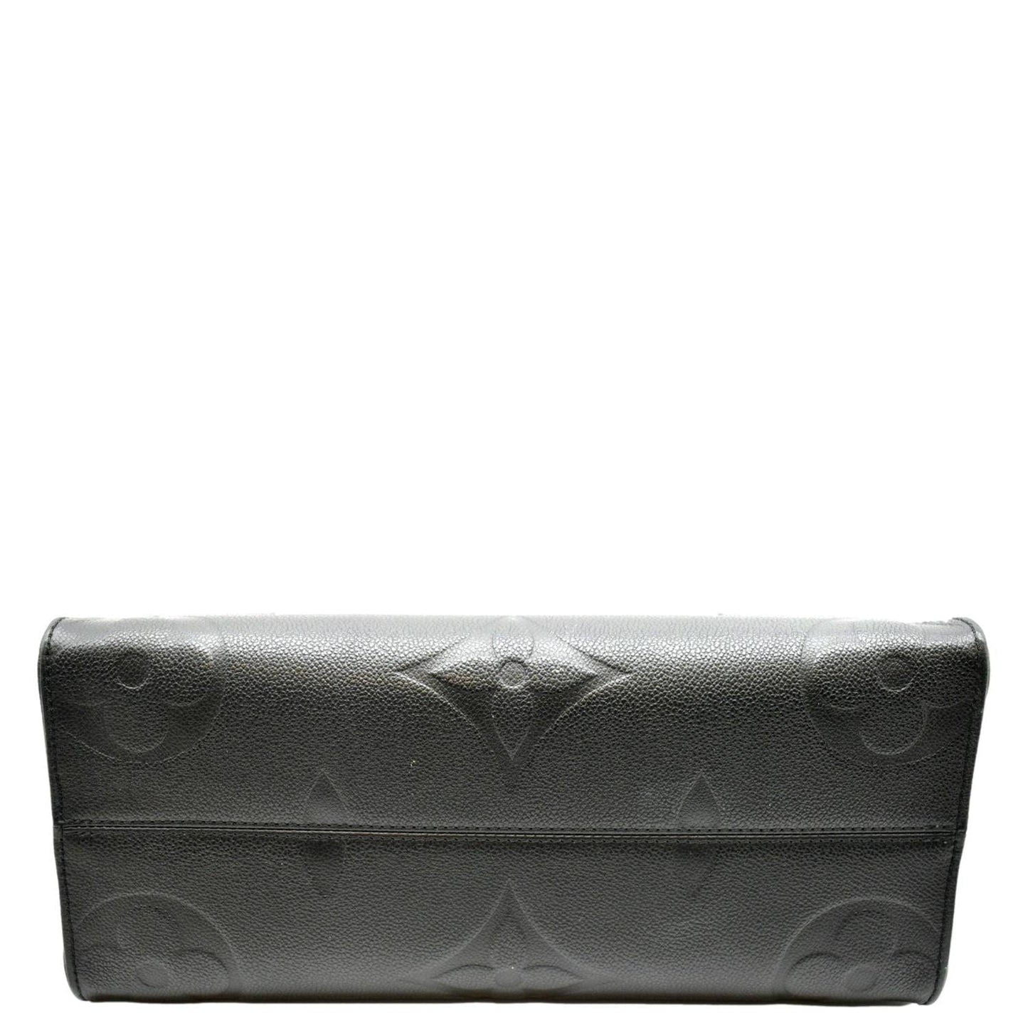LOUIS VUITTON Onthego MM Giant Monogram Empreinte Leather Tote Bag Black