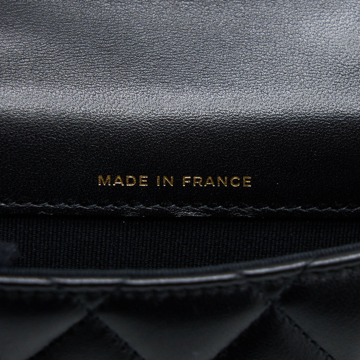 Chanel Mini Top Handle Flap Bag Lambskin Black L