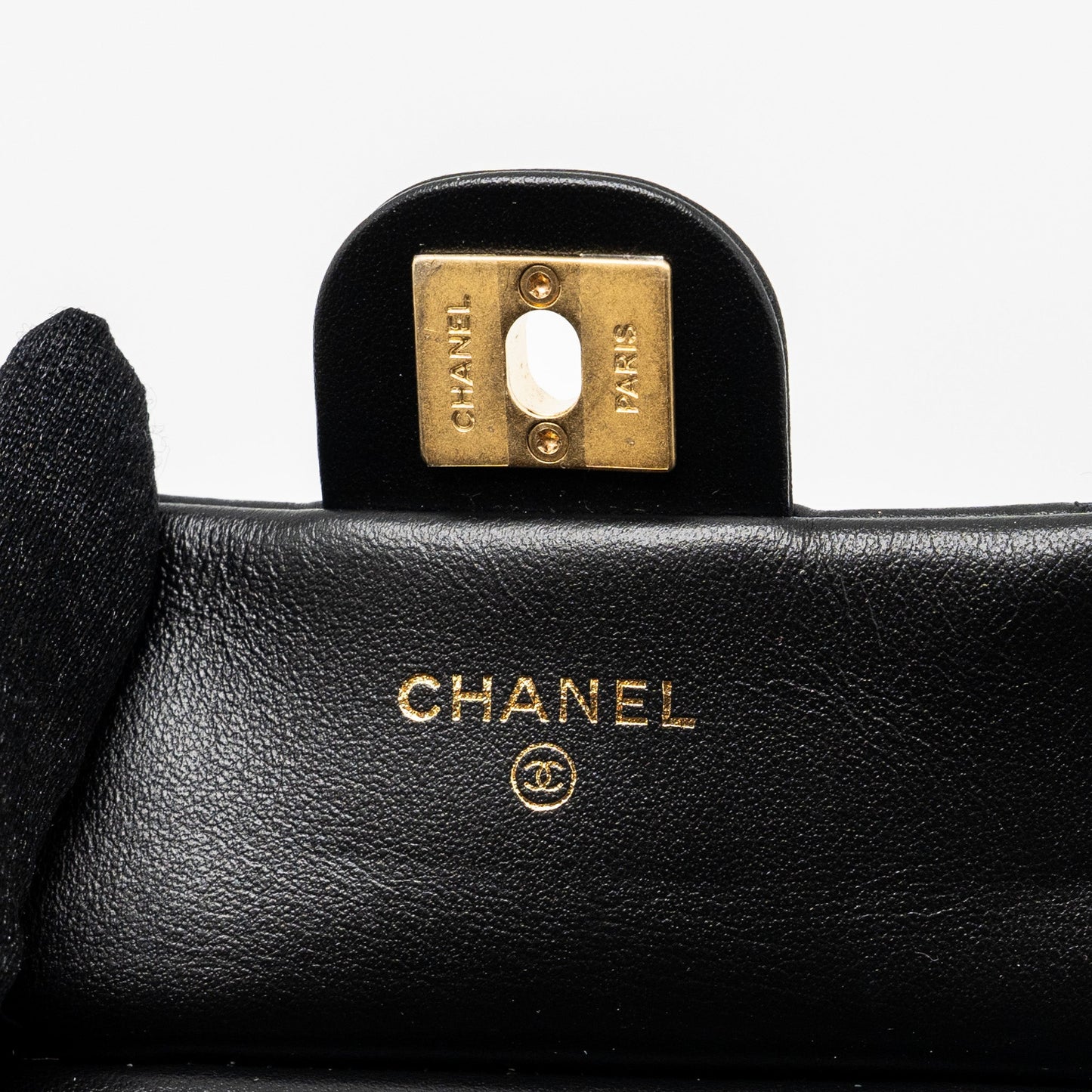 Chanel 21K Mini Flap Bag Calfskin Black Brushed