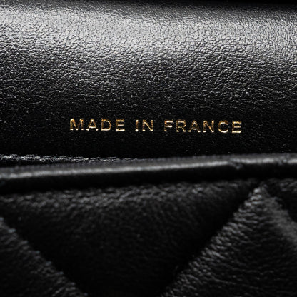 Chanel 21K Mini Flap Bag Calfskin Black Brushed