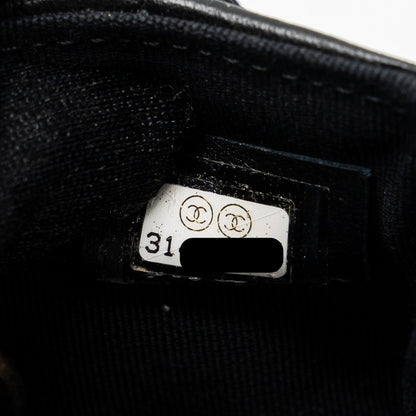 Chanel 21K Mini Flap Bag Calfskin Black Brushed