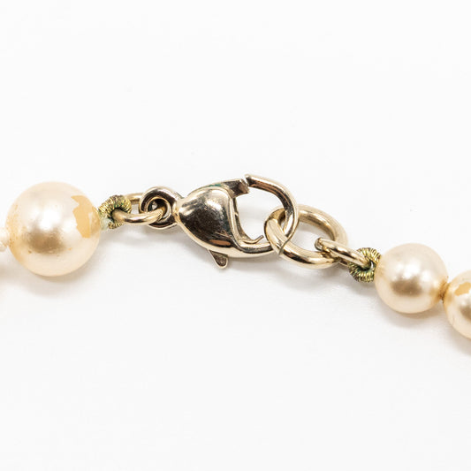 Chanel CC Logo Pearl Long Necklace L