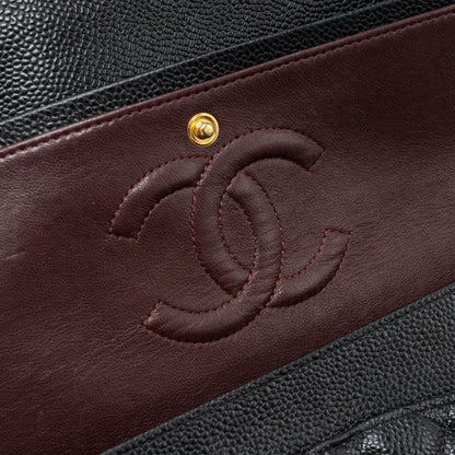 Chanel medium classic double flap bag caviar