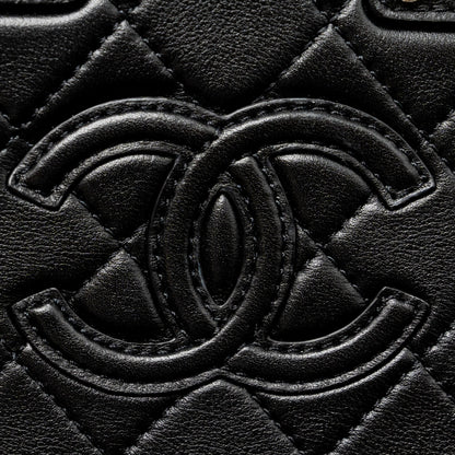 Chanel 22B Small Vanity Case Calfskin Black  (Microchip)