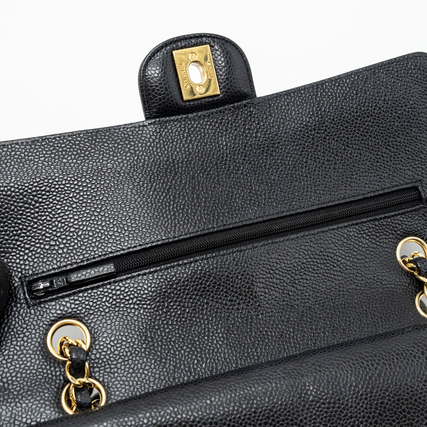 Chanel medium classic double flap bag caviar