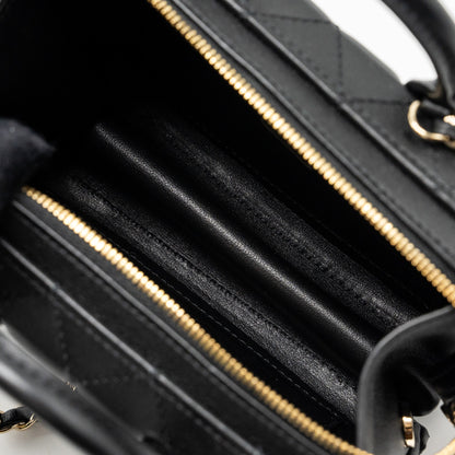 Chanel 22B Small Vanity Case Calfskin Black  (Microchip)