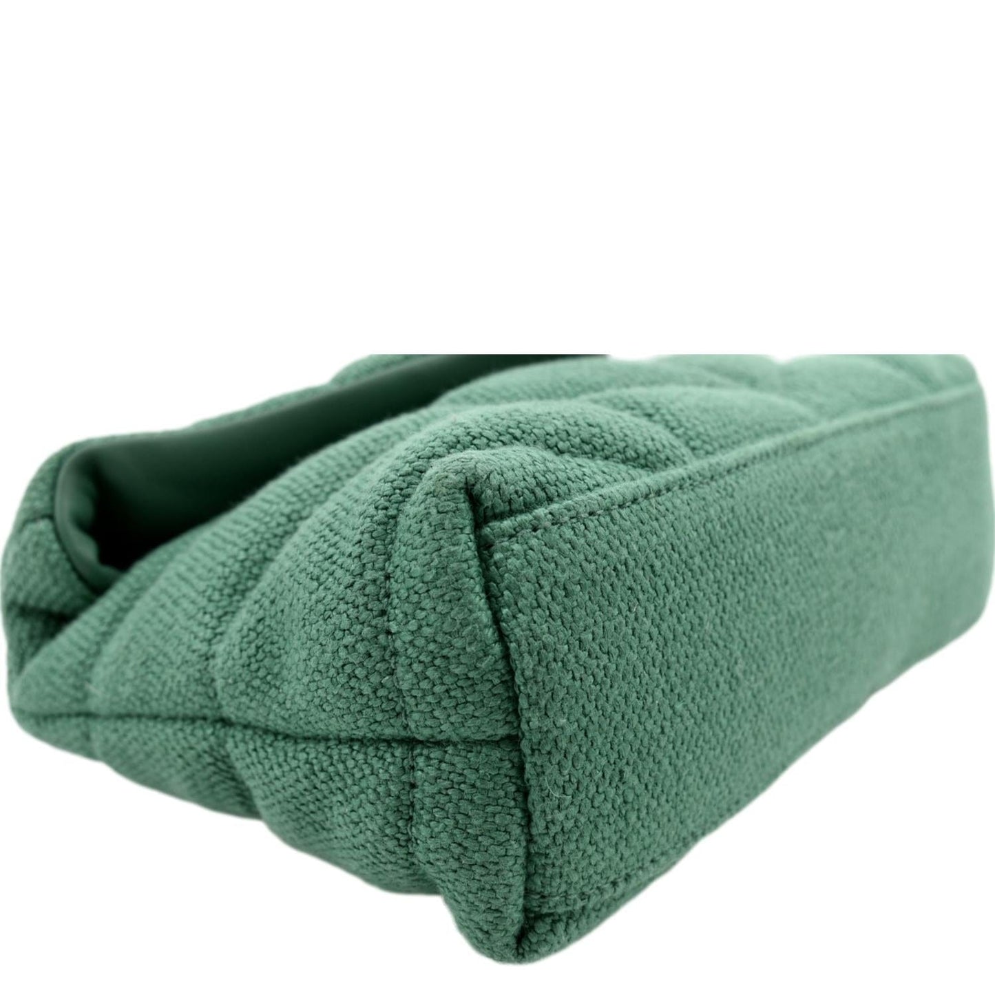 YVES SAINT LAURENT Loulou Puffer Mini Quilted Canvas Crossbody Bag Light Green