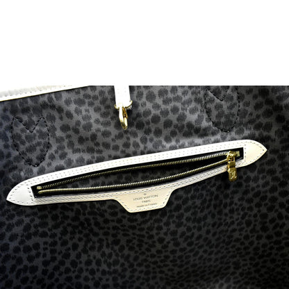 LOUIS VUITTON Neverfull MM Wild At Heart Monogram Giant Tote Bag Creme