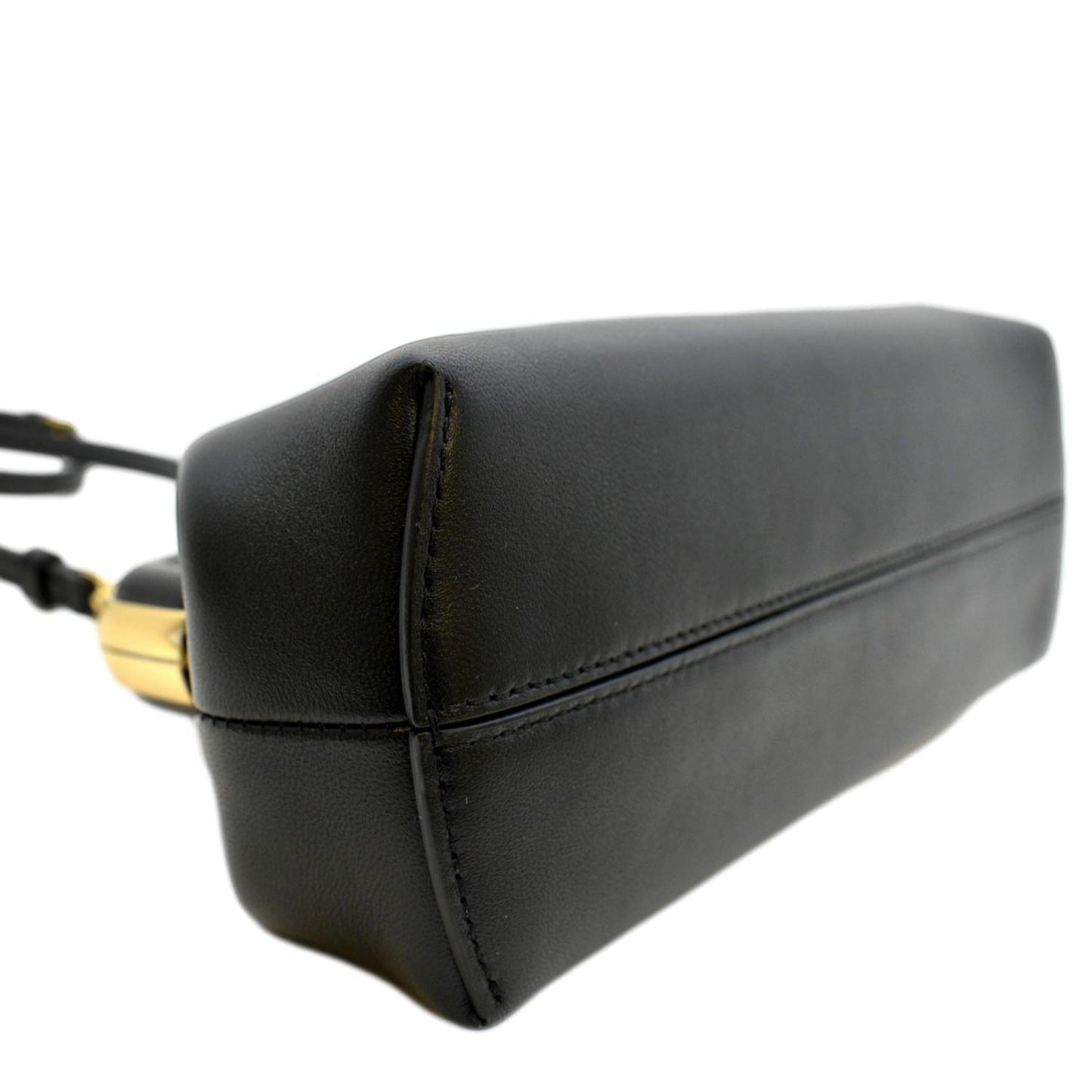 FENDI First Leather Shoulder Bag Black