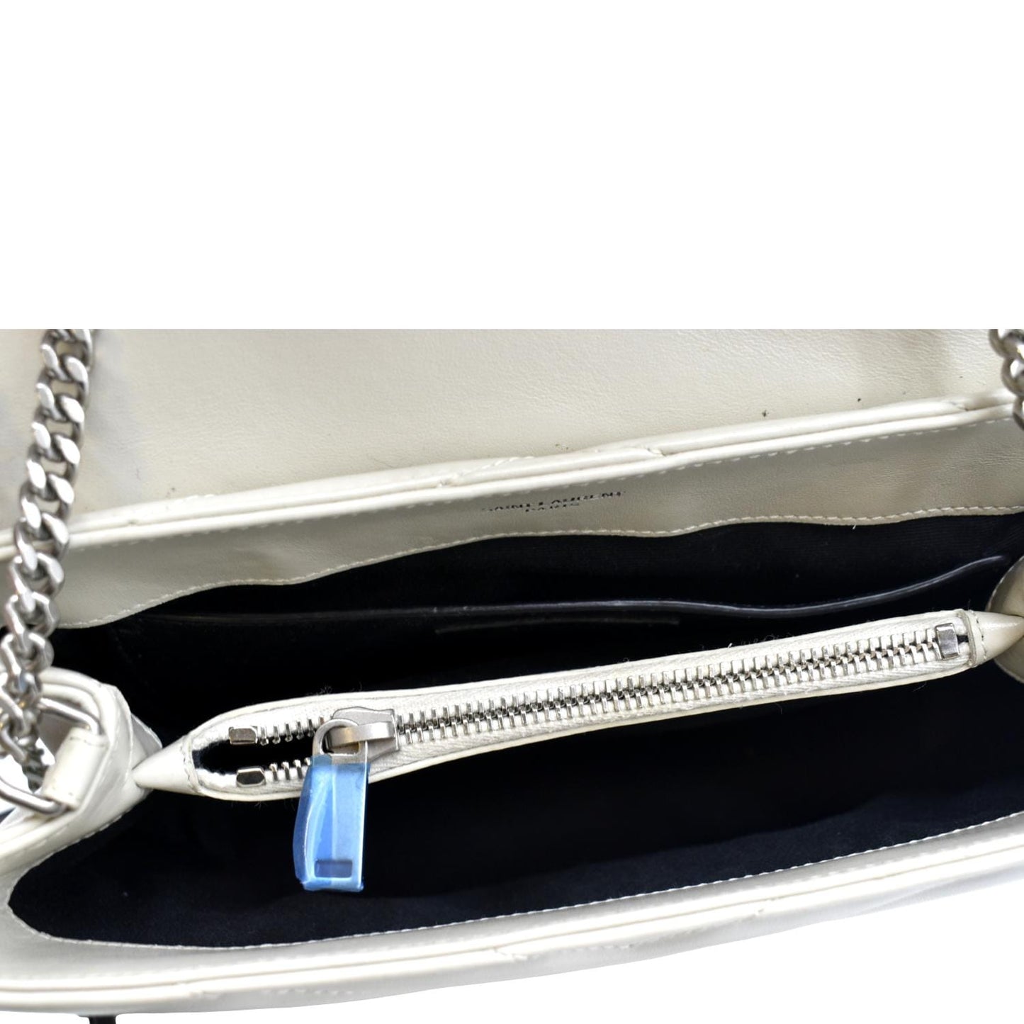 YVES SAINT LAURENT Loulou Toy Quilted Leather Crossbody Bag Ivory