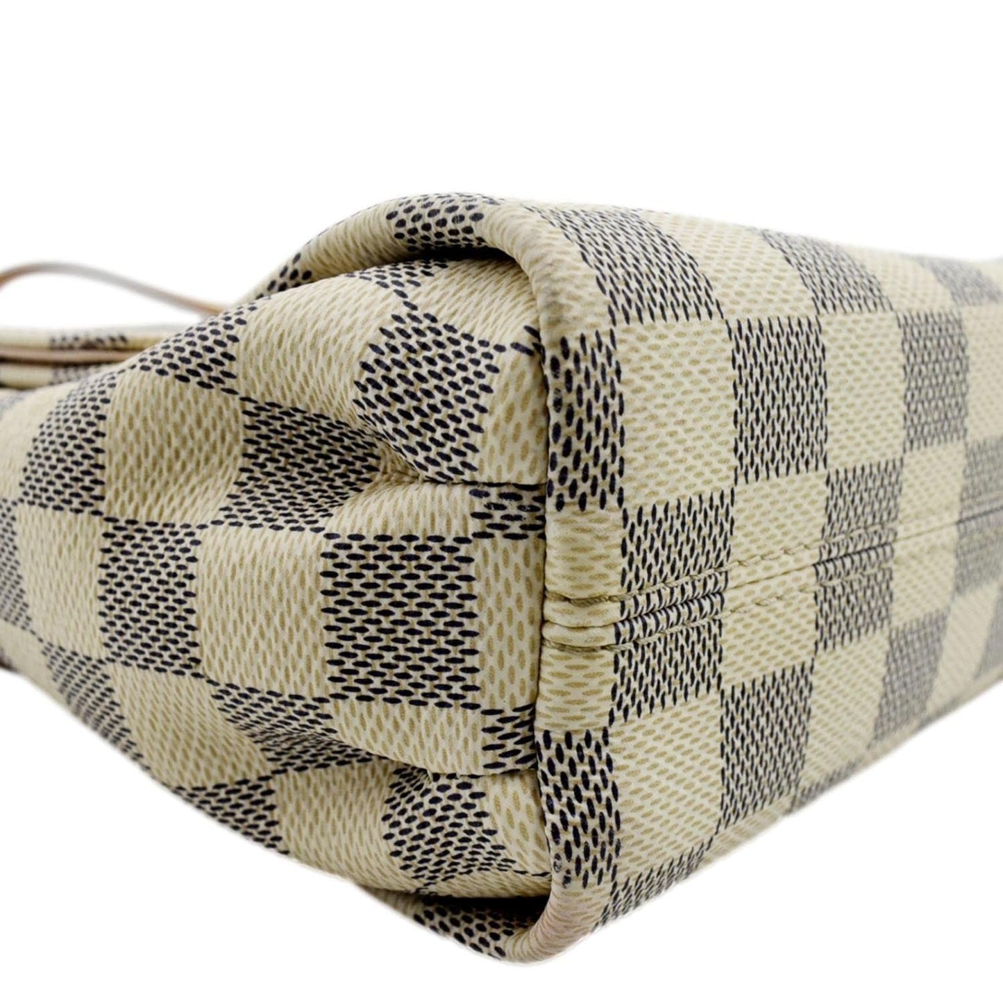 LOUIS VUITTON Croisette Damier Azur Satchel Crossbody Bag White