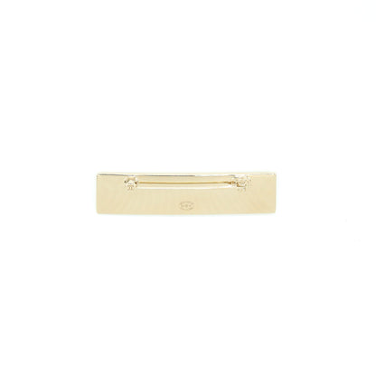 Chanel Letter Chanel Brooch Light Gold Tone