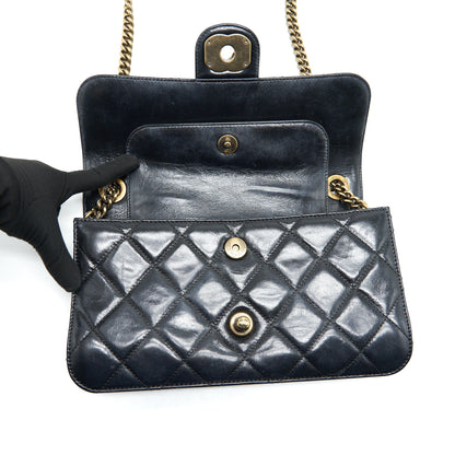 Chanel Perfect Edge Flap Bag With Calfskin Ruthenium