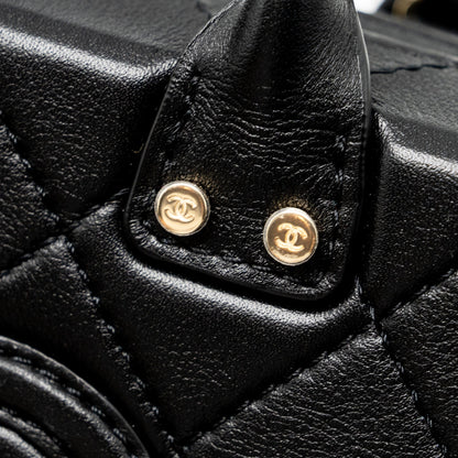 Chanel 22B Small Vanity Case Calfskin Black  (Microchip)