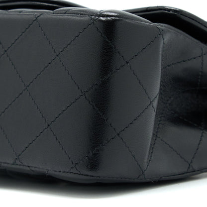 Chanel Mini Square Flap Bag Lambskin Black L (Microchip)