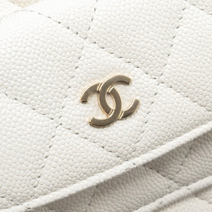 Chanel 24C Mini Backpack/Crossbody Bag Caviar White L (Microchip)