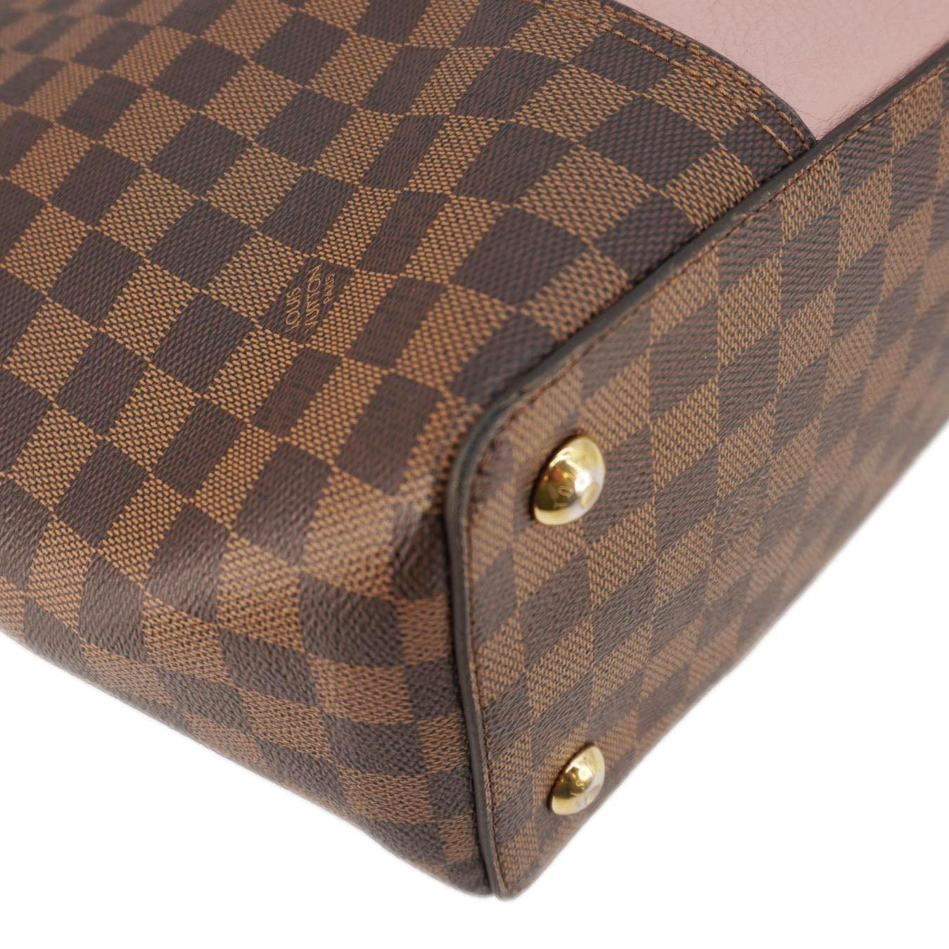 LOUIS VUITTON Jersey Damier Ebene Tote Shoulder Bag Pink
