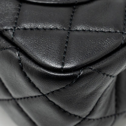 Chanel Pearl Crush mini Rectangular flap bag lambskin black  (microchip)