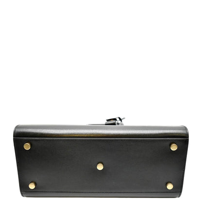 YVES SAINT LAURENT Sac de Jour Leather Satchel Shoulder Bag Black