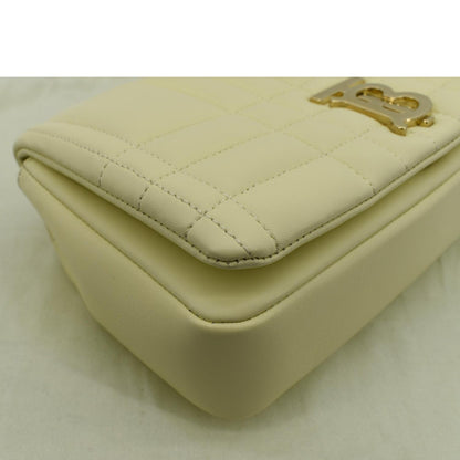 BURBERRY Lola Medium Quilted  Leather Shoulder Bag Cool Lemon