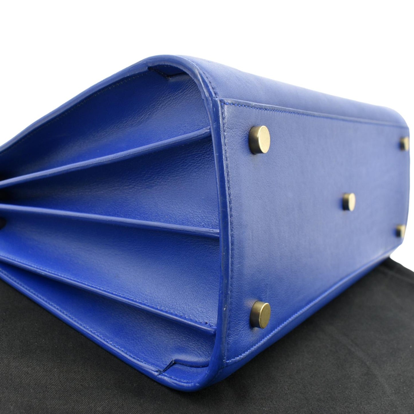 YVES SAINT LAURENT Sac de Jour Leather Shoulder Bag Blue