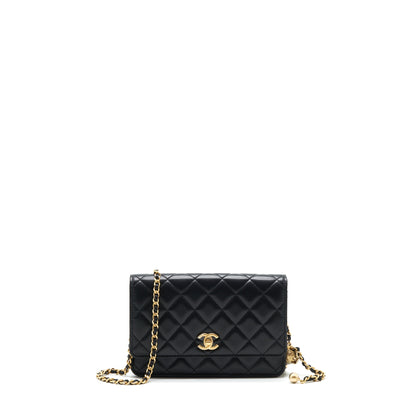 Chanel Pearl Crush Wallet on Chain Lambskin black