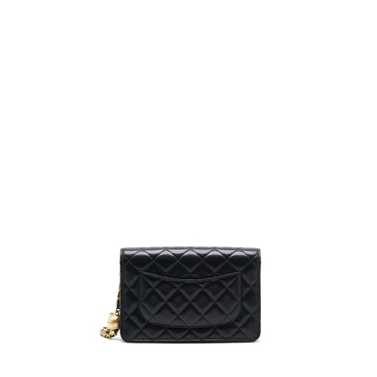 Chanel Pearl Crush Wallet on Chain Lambskin black