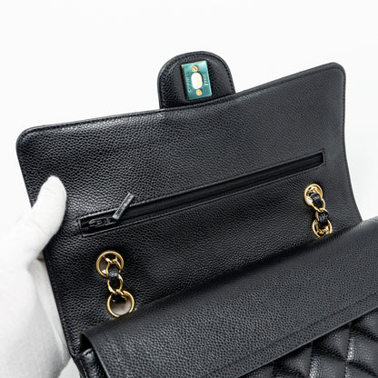 Chanel Medium classic double flap bag caviar black