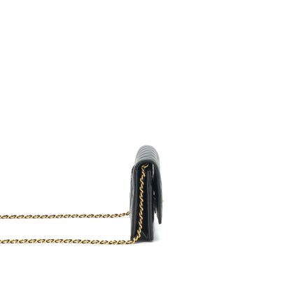 Chanel Pearl Crush Wallet on Chain Lambskin black