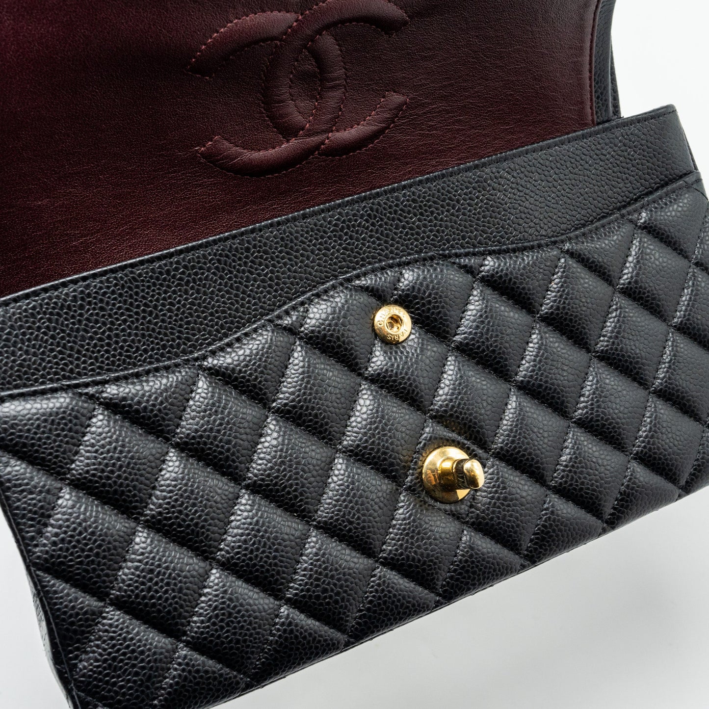 Chanel Medium classic double flap bag caviar black