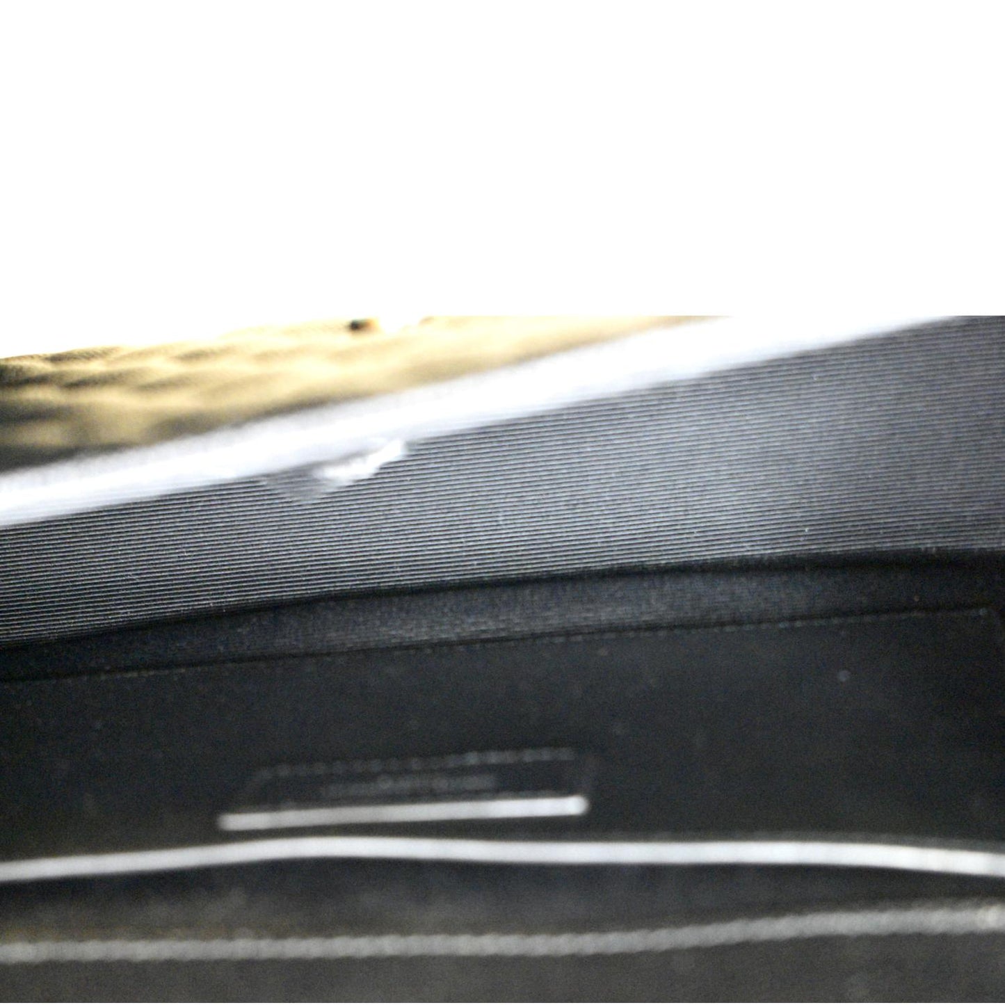 YVES SAINT LAURENT Medium Envelope Leather Chain Shoulder Bag Black