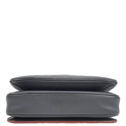 LOUIS VUITTON Metis Pochette Empreinte Leather Crossbody Bag Navy Blue