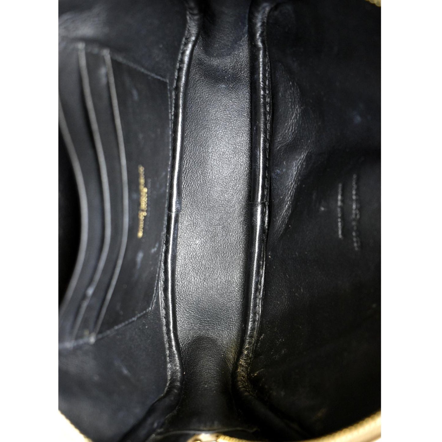 YVES SAINT LAURENT Mini Lou Grain De Poudre Camera Bag Beige