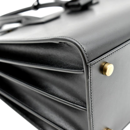 YVES SAINT LAURENT Sac de Jour Leather Satchel Shoulder Bag Black