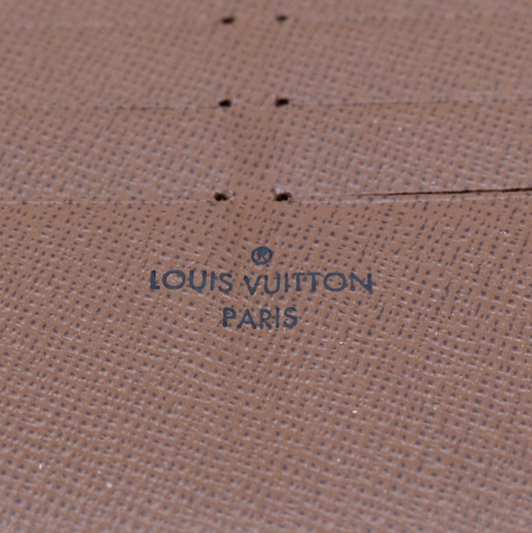 LOUIS VUITTON Zip Around Monogram Canvas Wallet Brown