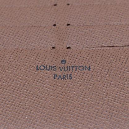 LOUIS VUITTON Zip Around Monogram Canvas Wallet Brown