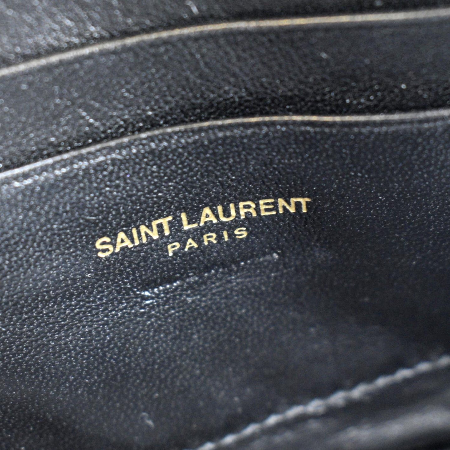 YVES SAINT LAURENT Lou Chevron Leather Camera Crossbody Bag Storm