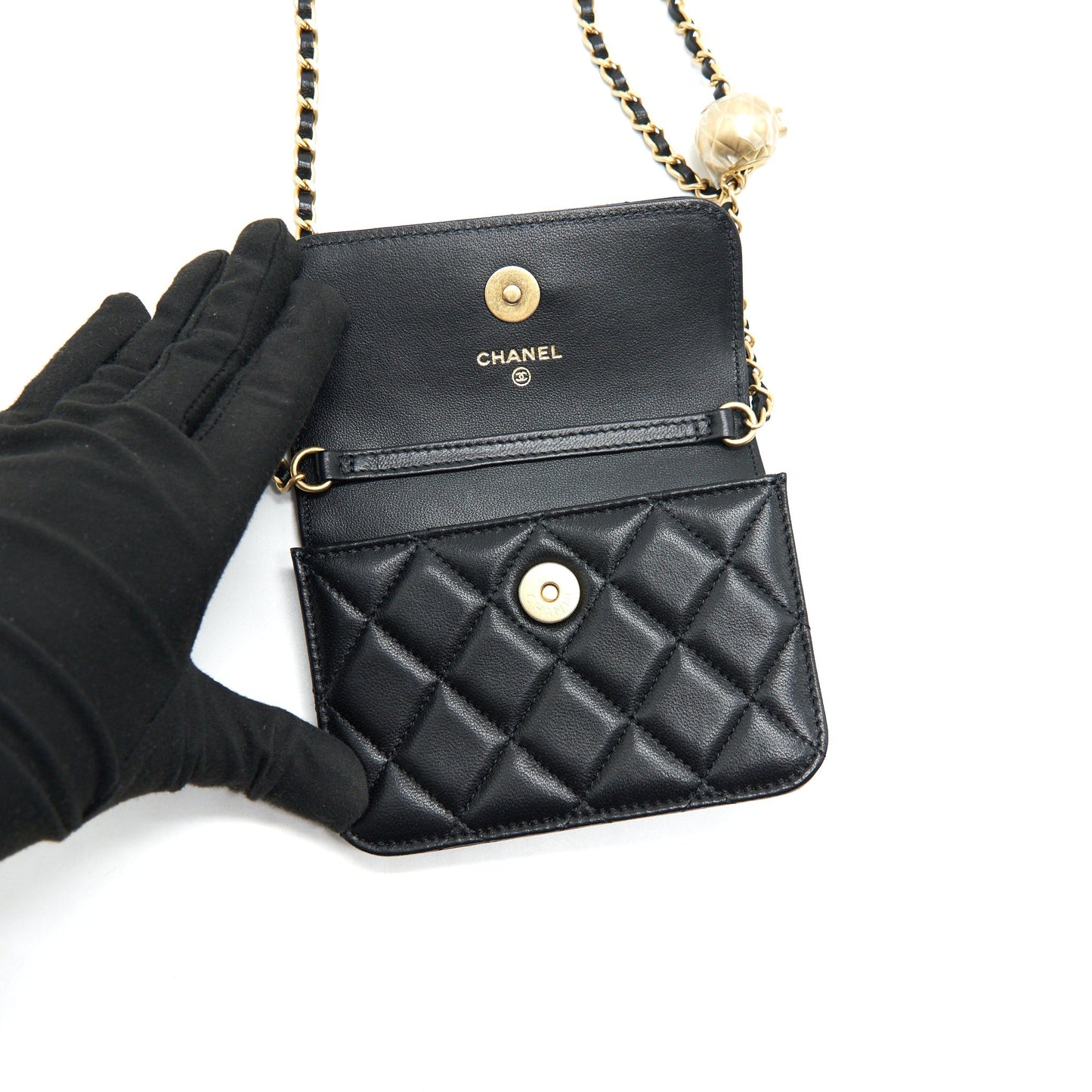 Chanel Pearl Crush Belt Bag Black