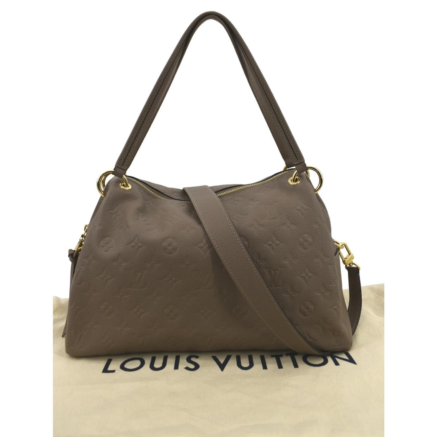 LOUIS VUITTON Ponthieu PM Empreinte Leather Shoulder Bag Tourterelle