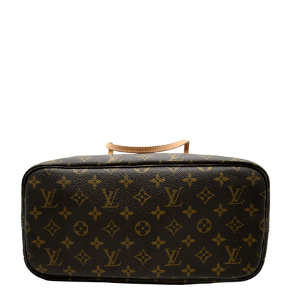 LOUIS VUITTON Neverfull MM Monogram Canvas Tote Bag Brown