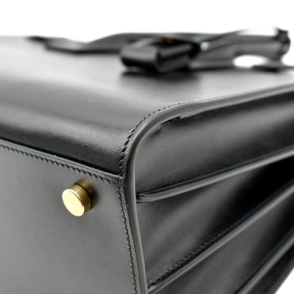 YVES SAINT LAURENT Sac de Jour Leather Satchel Shoulder Bag Black