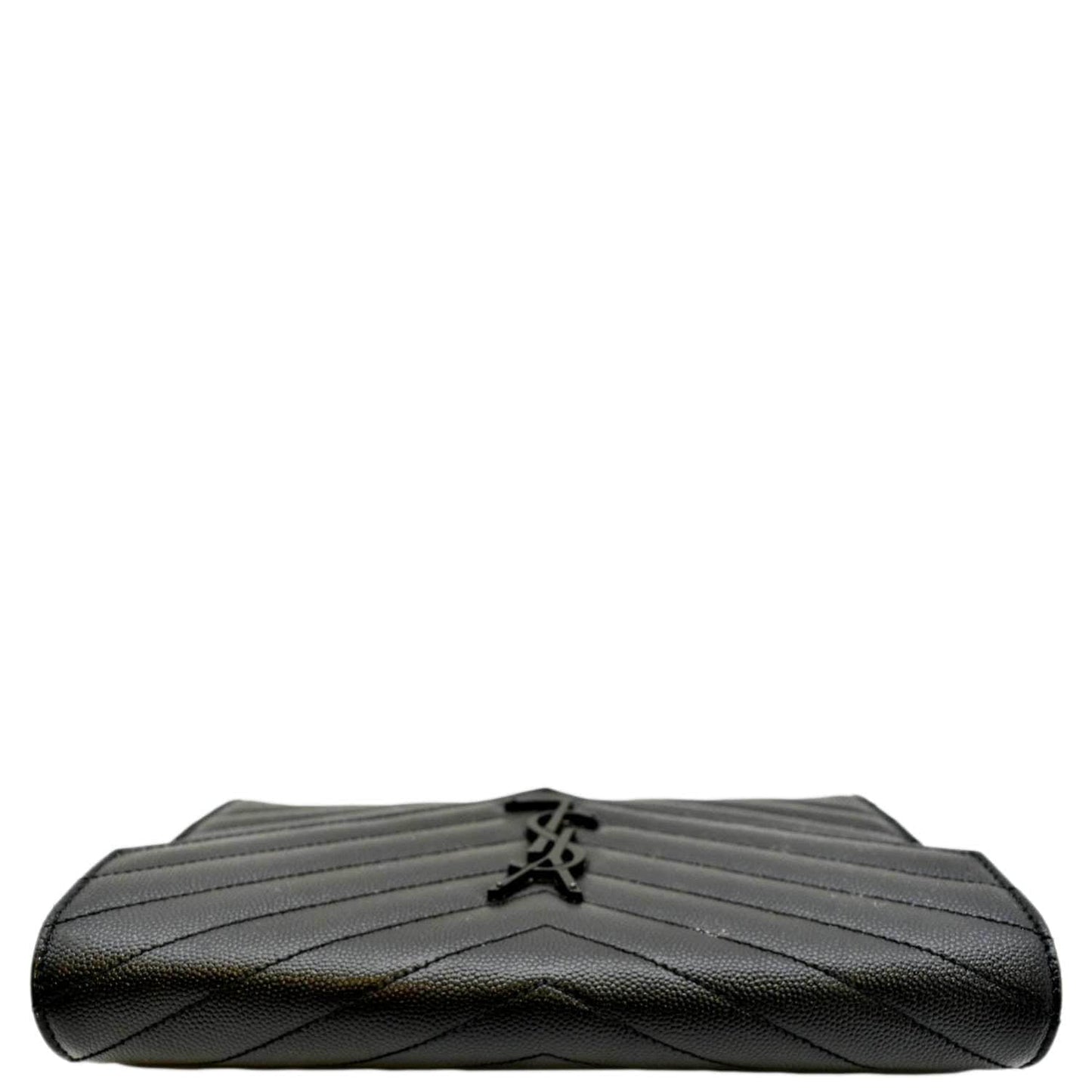 YVES SAINT LAURENT Cassandre Matelasse Chain Wallet Crossbody Bag Black