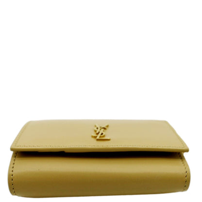 YVES SAINT LAURENT Rider Smooth Leather Shoulder Bag Beige