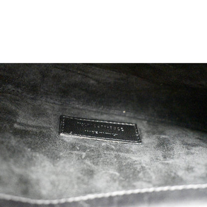 YVES SAINT LAURENT Le 5 A 7 Mini Leather Satchel Bag Black