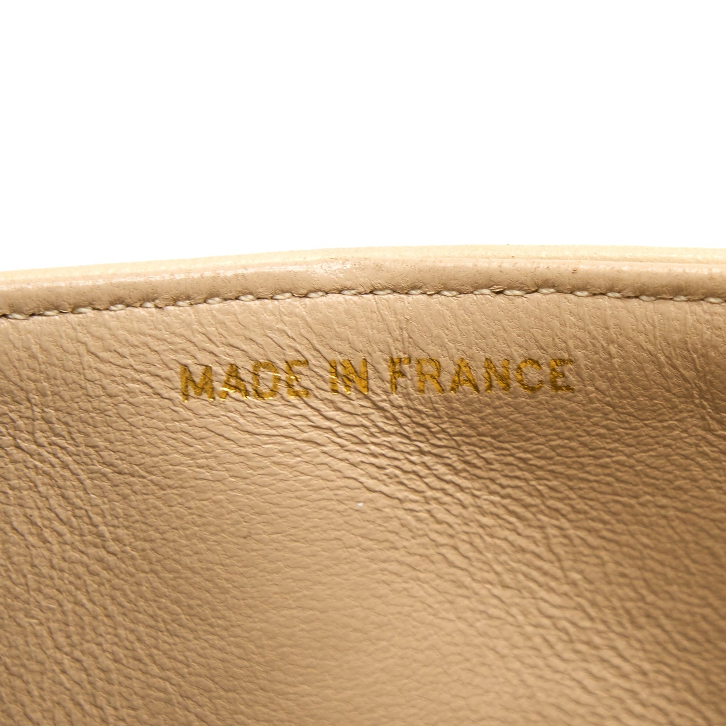 Chanel Vintage Small Classic Double Flap Bag Lambskin Beige