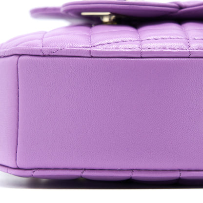 Chanel 22s Heart Bag Lambskin Purple L (Microchip)