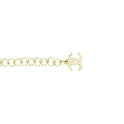 Chanel 22S Crystals Letter Choker Light Gold Tone