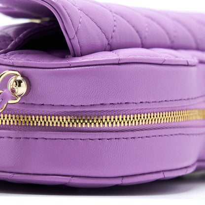 Chanel 22s Heart Bag Lambskin Purple L (Microchip)