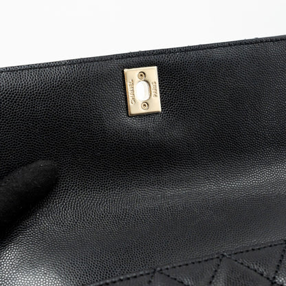 Chanel small coco handle caviar black L (microchip)