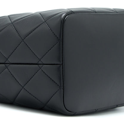 Chanel 22S Detail Handle Hobo Crossbody Bag Lambskin Black (Microchip)